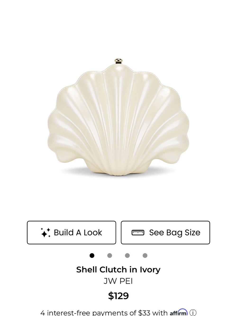 JW PEI Ivory Shell Minaudière